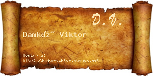 Damkó Viktor névjegykártya